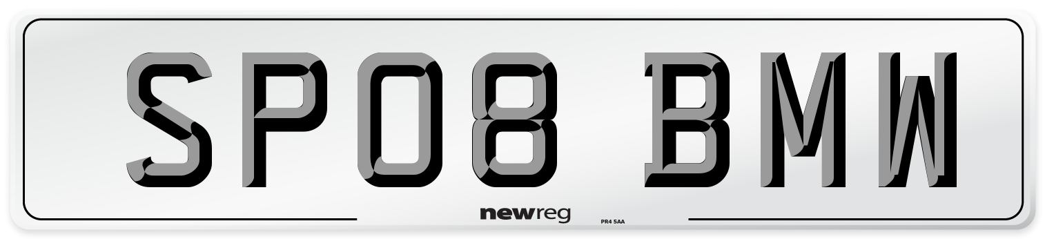 SP08 BMW Number Plate from New Reg